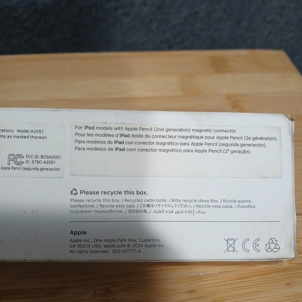 NIB 2nd Gen Apple Pencil Model A2051 MXN434AM/A Never Used Tech I Pad